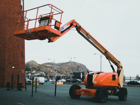A 14 metre class boom lift